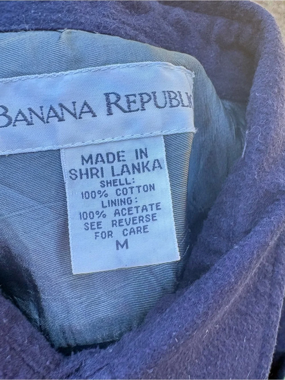 Banana Republic Navy Blue Button-Up Shirt Jacket